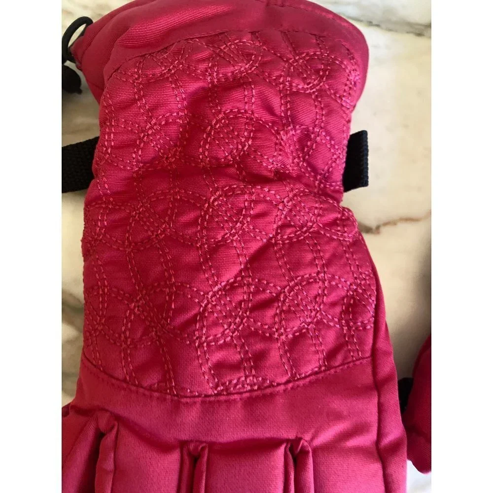 3M Thinsulate Winter‎ Gloves Pink Ladies M/L 40g Insulated Quilted Ski Snow Gear